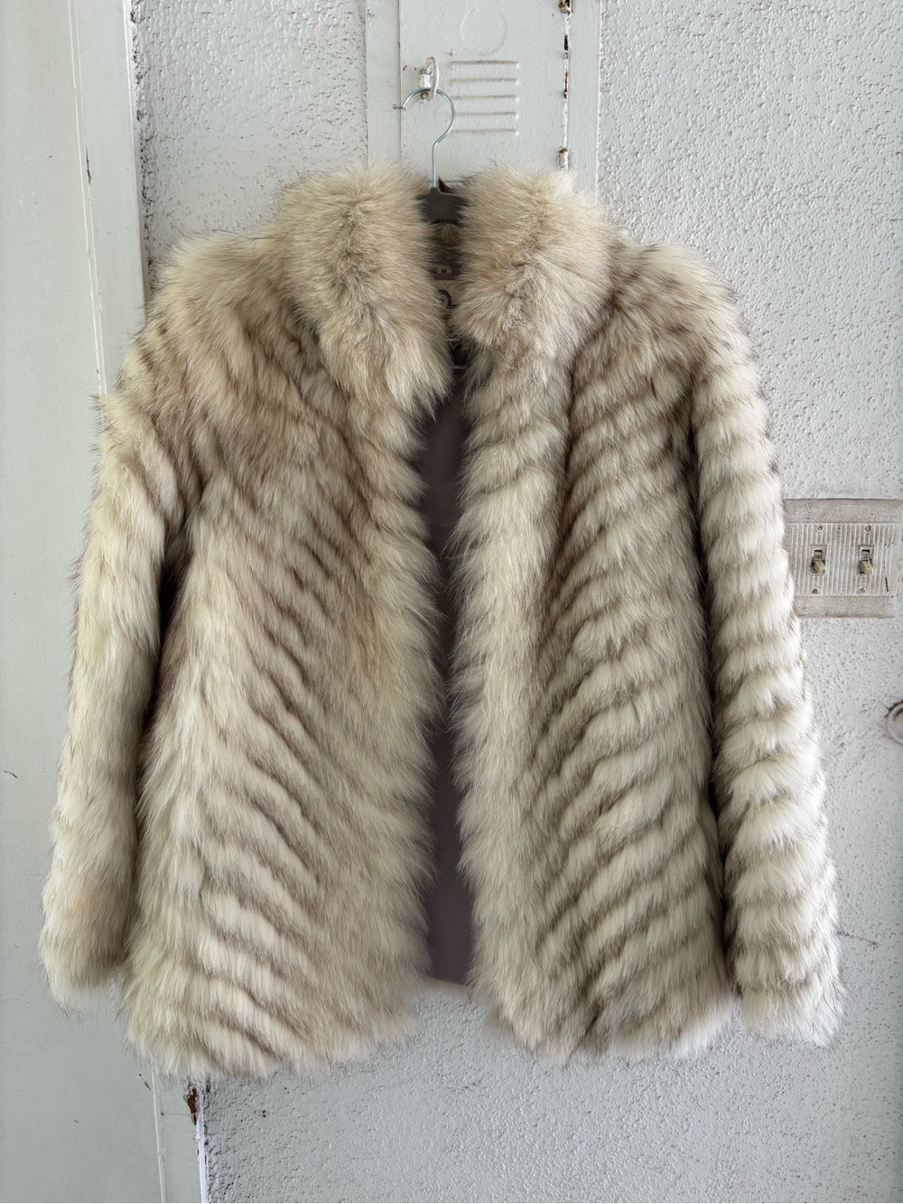 Saga Furs Cream Toned Fur Jacket